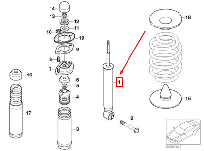 NEW BMW 3 E46 REAR SHOCK ABSORBER 6759752 33526759752 ORIGINAL