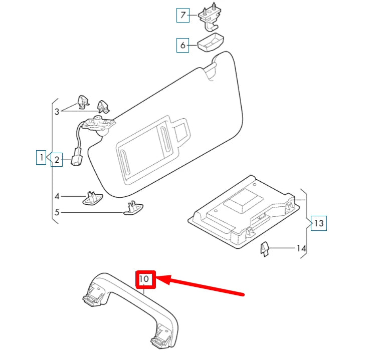 NEW AUDI A8 4N D5 FRONT ROOF FOLDING GRAB HANDLE 4N08576073HS ORIGINAL