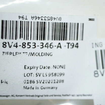 NEW AUDI A3 S 8V REAR RIGHT SIDE WINDOW CHROME TRIM 8V4853346AT94