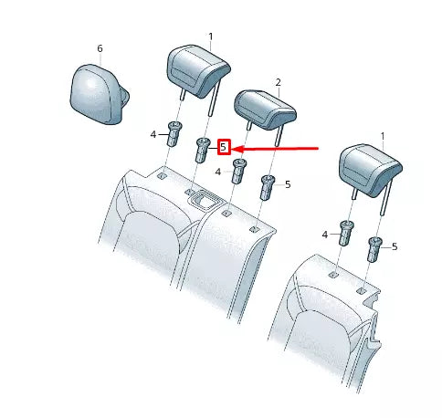NEW VOLKSWAGEN ARTEON 3H7 REAR HEAD RESTRAINT GUIDE 5G0886920DT4