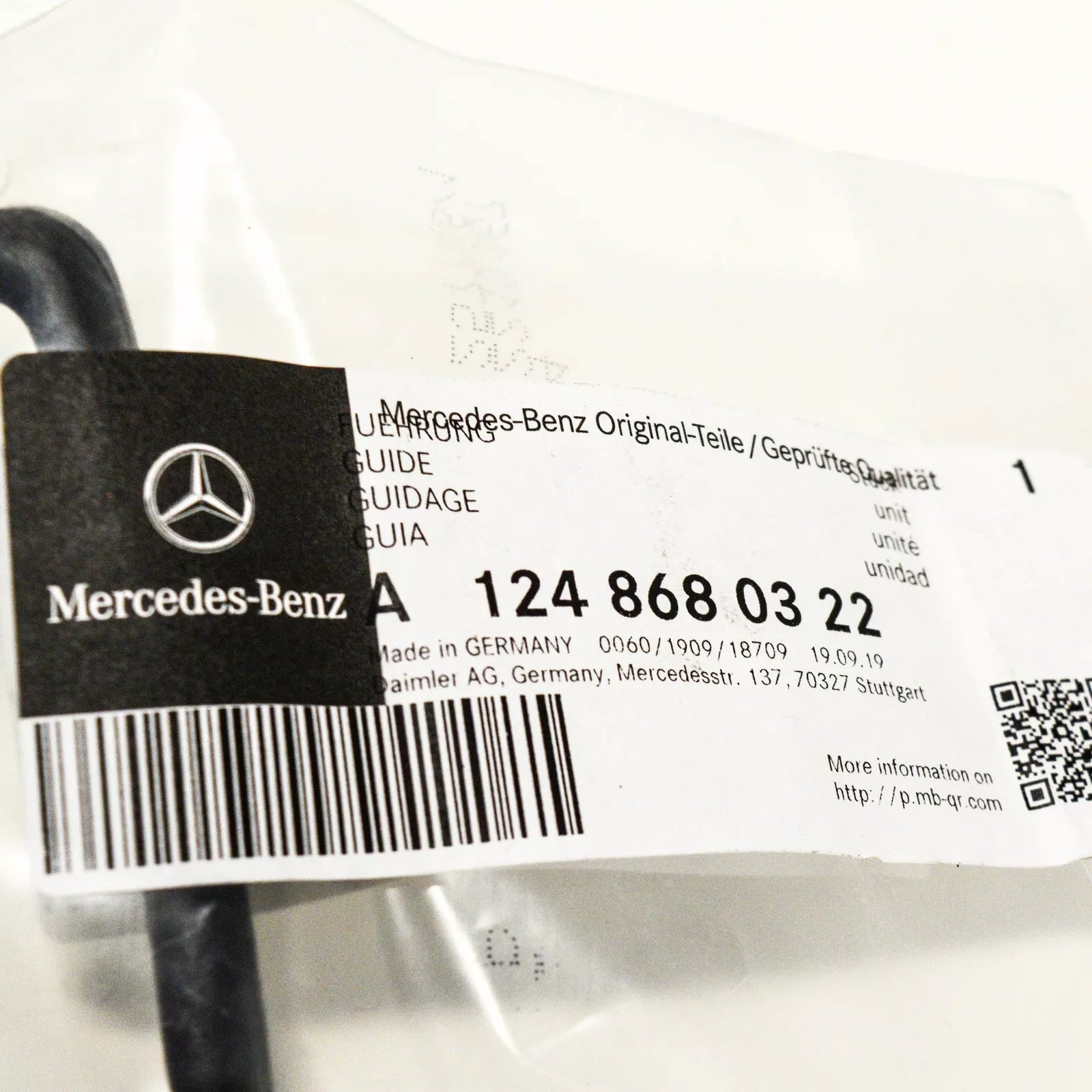 NEW MERCEDES BENZ E W124 FRONT SEAT LEFT BELT GUIDE A1248680322