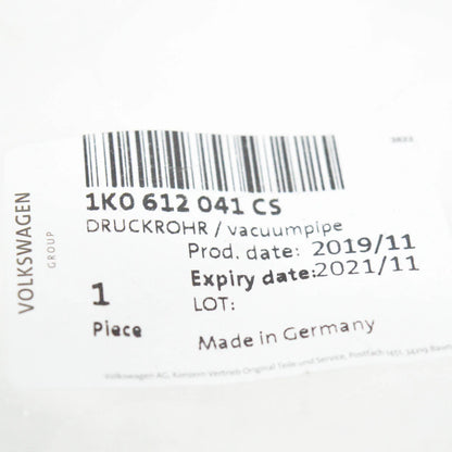 NEW AUDI A3 SPORTBACK 8P VACUUM PIPE WITH NON-RETURN VALVE 1K0612041CS ORIGINAL