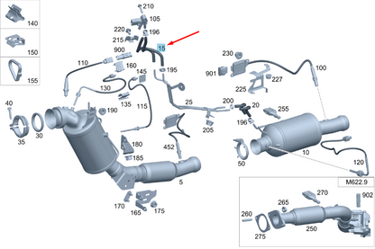 NEW MB VITO 447 DIFFERENTIAL PRESURE SENSOR EXHAUST GAS HOSE A4479972852