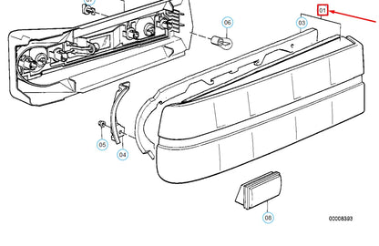 NEW BMW 3 E30 REAR RIGHT TAIL LIGHT WITH FOG LIGHT 63211370678 1370678 ORIGINAL