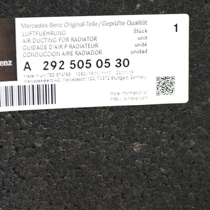 NEW MERCEDES-BENZ M-CLASS W166 RADIATOR LEFT AIR DUCT A2925050530 2015 ORIGINAL