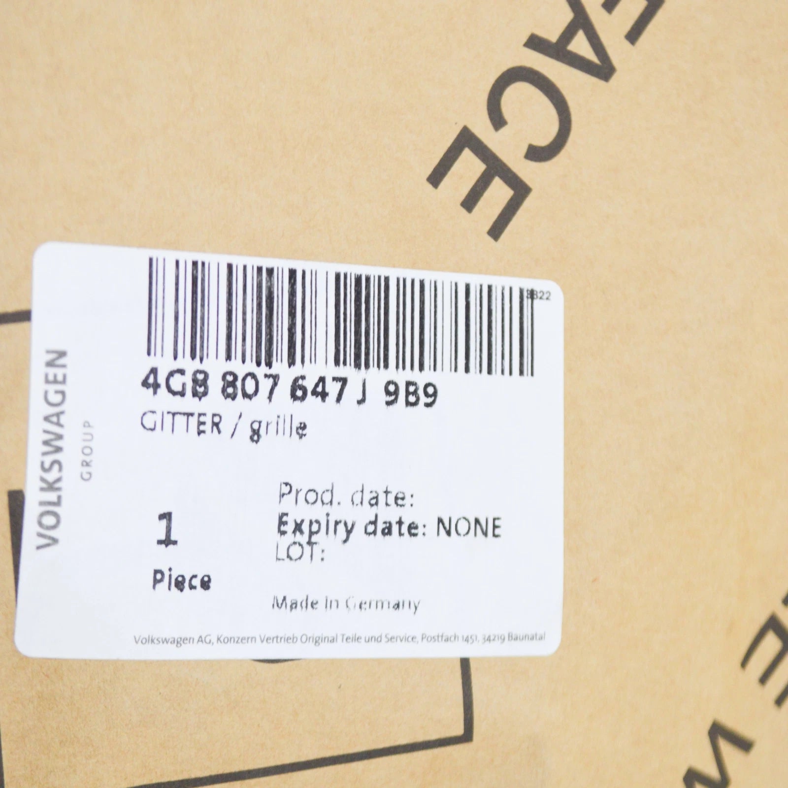 NEW AUDI A7 4G FRONT BUMPER LEFT AIR VENT GRILLE 4G8807647J9B9