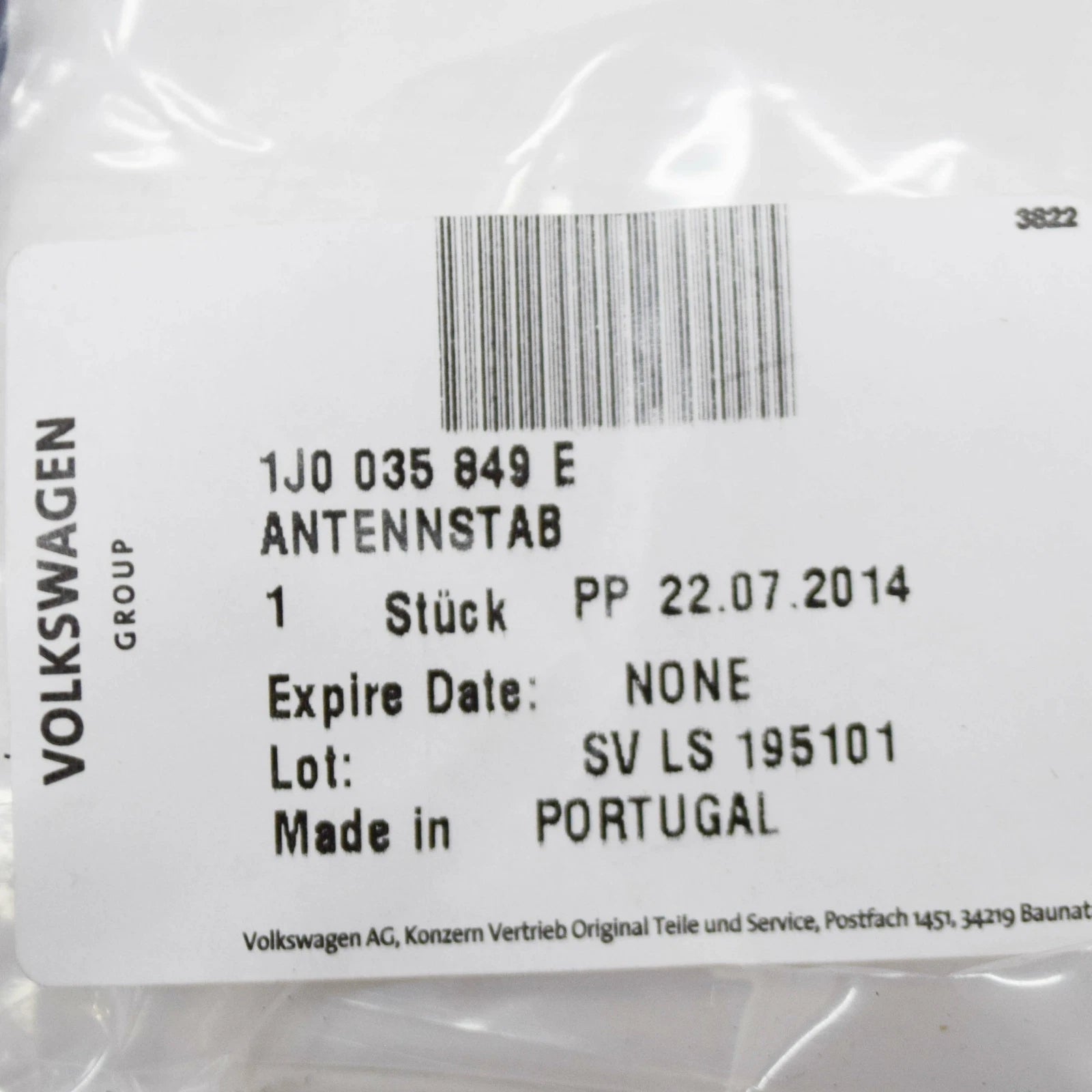 NEW VW BORA 1J2 ANTENNA AERAL MAST 1J0035849E