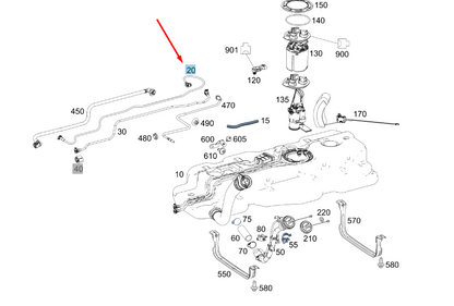 new mercedes-benz vito w447 fuel feed line a4474701400 original
