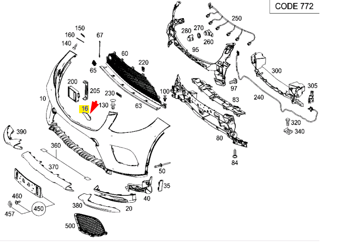 NEW MERCEDES-BENZ GLE COUPE C292 FRONT BUMPER LEFT COVER A29288549229999
