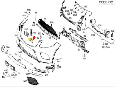 NEW MERCEDES-BENZ GLE COUPE C292 FRONT BUMPER LEFT COVER A29288549229999