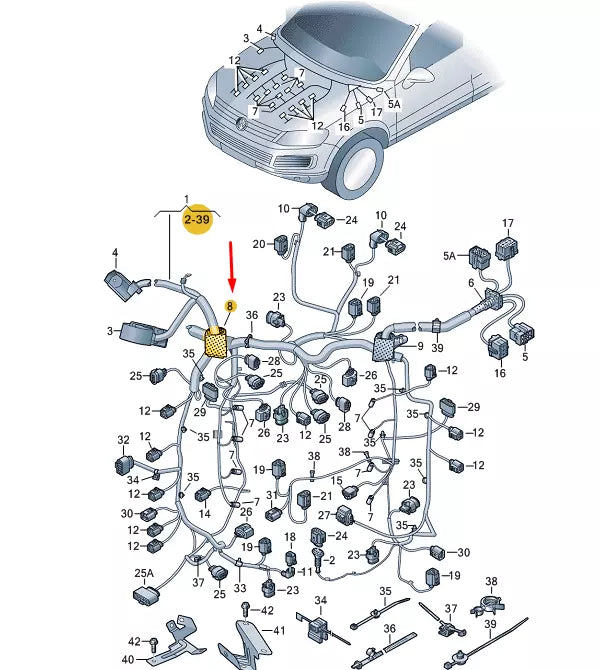 NEW VW TOUAREG 7P MK2 LEFT WATER BOX GROMMET 7P6971841