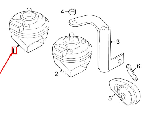 NEW VW PHAETON GP3 HIGH TONE HORN 3DD951223B ORIGINAL