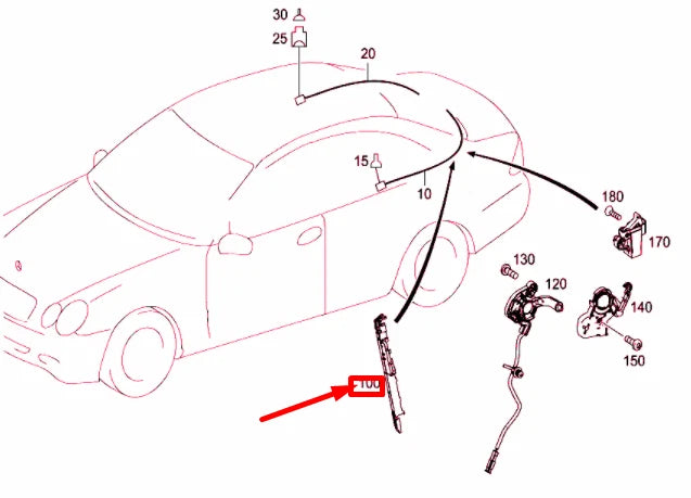 NEW MERCEDES-BENZ CLK C209 SOFT TOP COMPARTMENT COVER SWITCH A2098201810