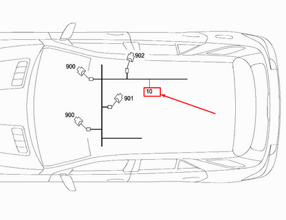 new mercedes-benz ml w166 roof electrical wiring harness a1665406208 original