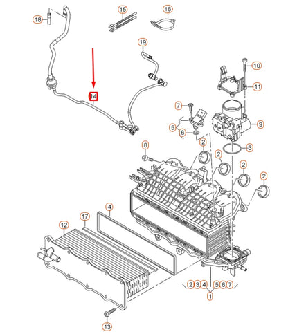 NEW VOLKSWAGEN JETTA A6 INTAKE SYSTEM CONNECTING HOSE 04E133366AH