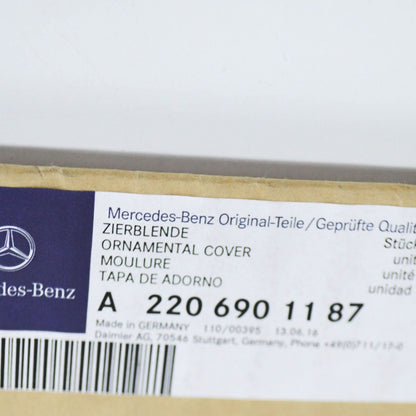 NEW MB S-CLASS W220 REAR LEFT DOOR EXTERIOR B-PILLAR TRIM A2206901187 ORIGINAL
