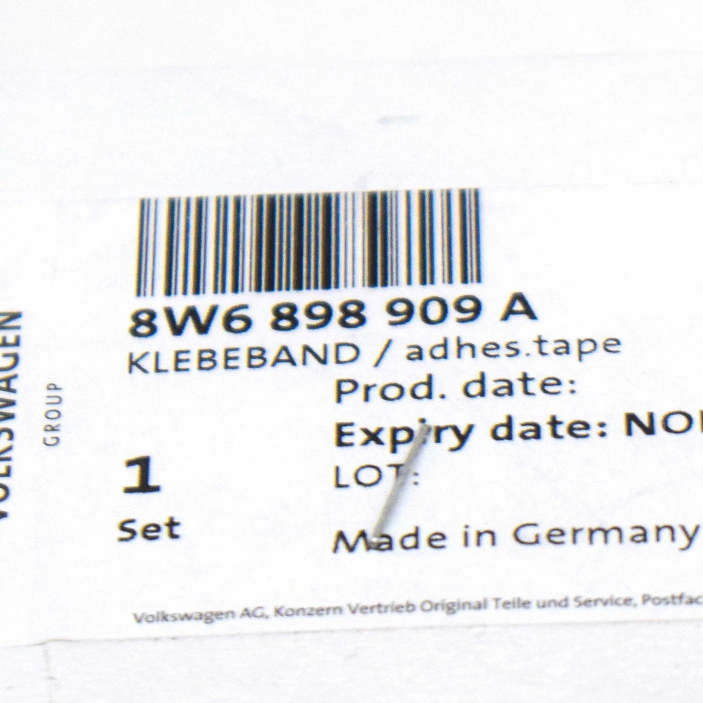 NEW AUDI A5 8W6 ADHESIVE TAPES SET 8W6898909A