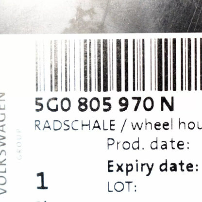 NEW VOLKSWAGEN GOLF MK7 FRONT RIGHT WHEEL HOUSING LINER 5G0805970N ORIGINAL