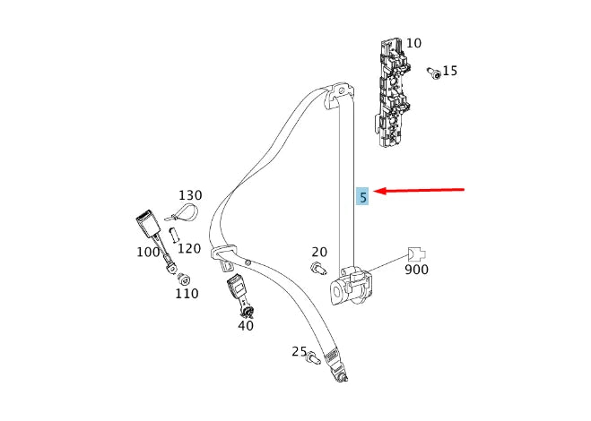 NEW MERCEDES-BENZ VITO W447 FRONT RIGHT SEAT BELT A44786037859C94 ORIGINAL