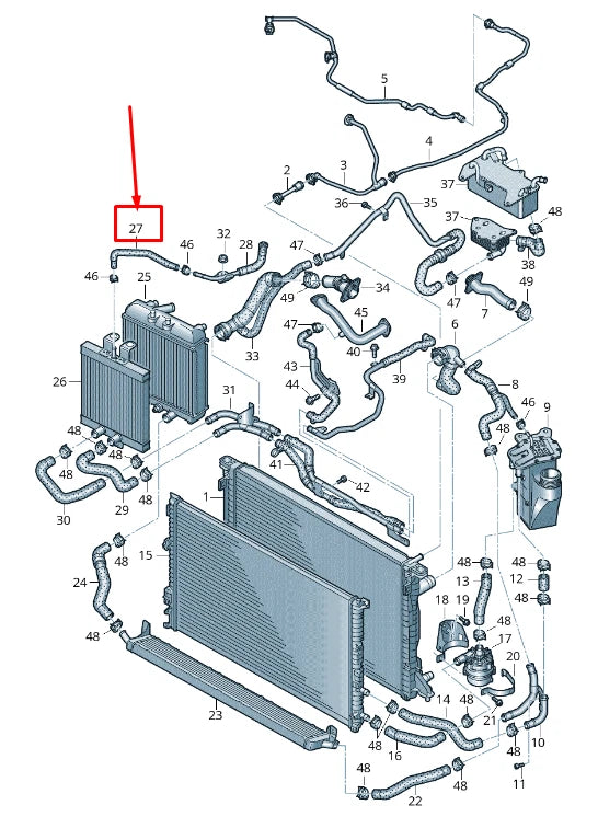NEW AUDI A5 SPORTBACK F5 ENGINE VENT HOSE 8W0121372 ORIGINAL