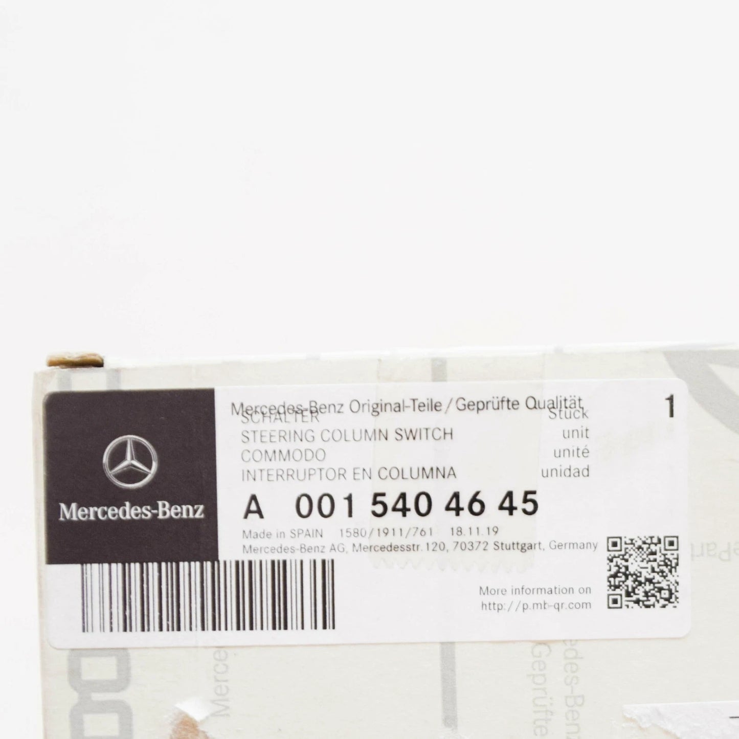 NEW MB SPRINTER 903 STEERING COLUMN MOUNT SWITCH A0015404645 ORIGINAL