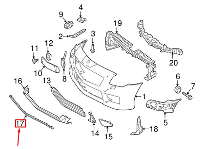 NEW MERCEDES-BENZ SLK R172 FRONT BUMPER CENTER MOLDING A1728850321
