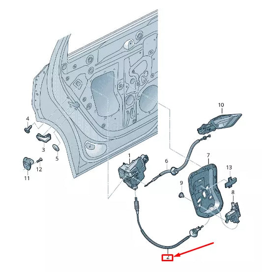NEW AUDI E-TRON GEN REAR DOOR LOCK BOWDEN CABLE 4KE839315