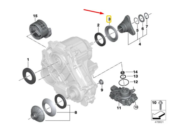 NEW BMW 3 G20 TRANSFER CASE DUST COVER PLATE 27107597688 7597688 ORIGINAL