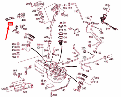 NEW MERCEDES-BENZ E W211 FUEL PUMP MOUNTING ADAPTER BRACKET A2114710141 ORIGINAL