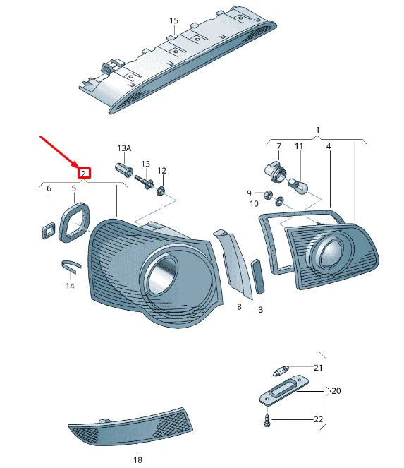 NEW VW PASSAT B6 3C2 REAR RIGHT OUTER TAILLIGHT 3C9945096N