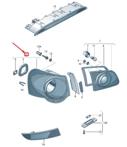 NEW VW PASSAT B6 3C2 REAR RIGHT OUTER TAILLIGHT 3C9945096N