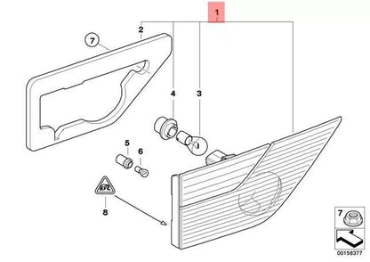 NEW BMW X3 E83 REAR TAILGATE RIGHT TAILLIGHT 63213420206 3420206 ORIGINAL