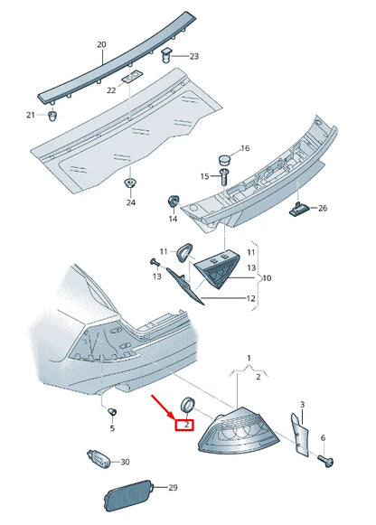 NEW AUDI RS7 SPORTBACK 4G REAR TAIL LIGHT GASKET 4G8945191B