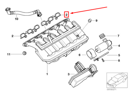new bmw 3 cabrio e46 intake manifold gasket 11617518036 7518036 original