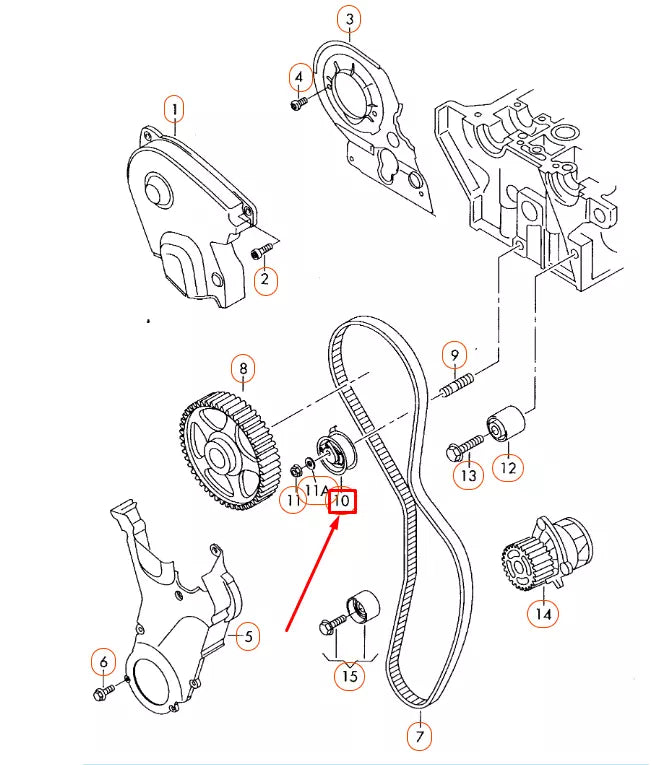 NEW AUDI A1 8X TIMING BELT TENSIONING ROLLER 06D109243C ORIGINAL