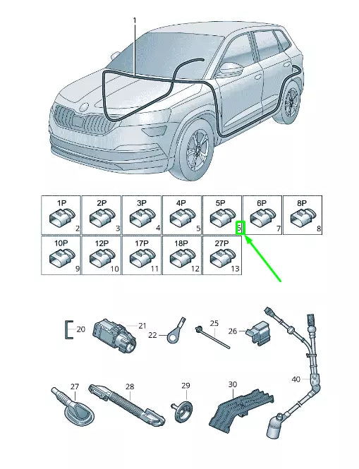 NEW VOLKSWAGEN ARTEON 3H7 METERING SYSTEM FLAT CONTACT HOUSING 3D0973715