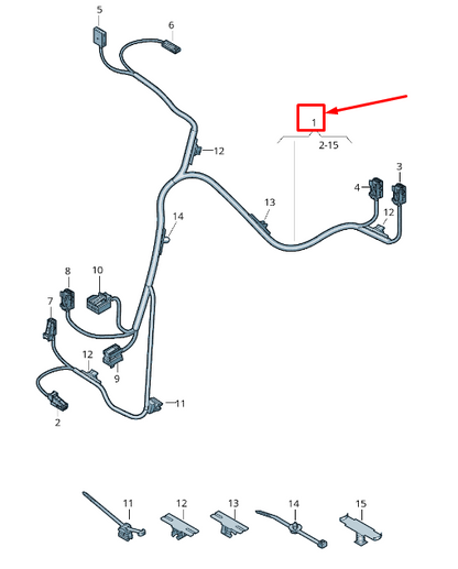 NEW AUDI A6 4A C8 REAR DOOR TRIM PANEL WIRING HARNESS 4K5971693L ORIGINAL