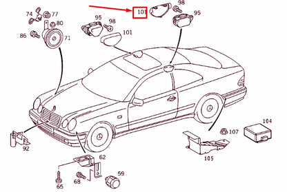 NEW MERCEDES-BENZ CLK C208 ALARM SENSOR COVER TRIM A20869000289051 ORIGINAL