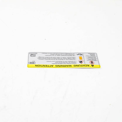 NEW AUDI A1 8X HIGH VOLTAGE SIGN LABEL 8K0010520A ORIGINAL