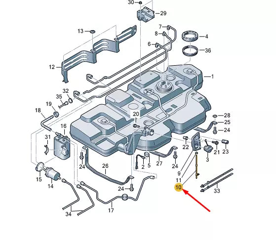 NEW VW TRANSPORTER VI T6 FUEL PIPE 7E0201820