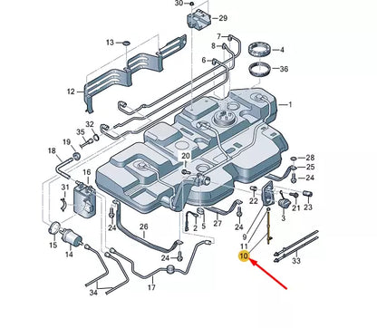 NEW VW TRANSPORTER VI T6 FUEL PIPE 7E0201820