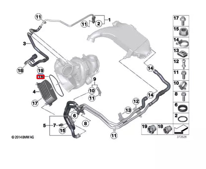 NEW BMW 5 F10 CHARGE AIR COOLER GASKET 17518515017 ORIGINAL