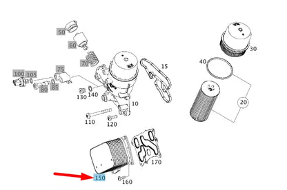 NEW MERCEDES-BENZ ML W166 OIL COOLER A2781880201 ORIGINAL