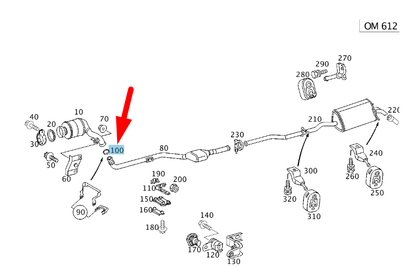 NEW MB C W203 EXHAUST SYSTEM TO PRECATALYTIC CONVERTER SEAL A0004920581 ORIGINAL