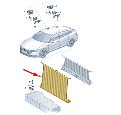 NEW VOLKSWAGEN ARTEON 3H7 NET PARTITION 3G78616919B9 ORIGINAL