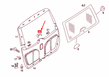 NEW MERCEDES-BENZ ML W163 THIRD BRAKE LAMP COVER A16374700878G63 ORIGINAL