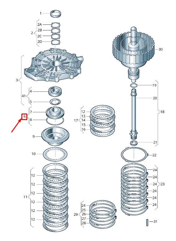 NEW AUDI A4 AVANT B8 TRANSMISSION PISTON RING 01J323929A ORIGINAL