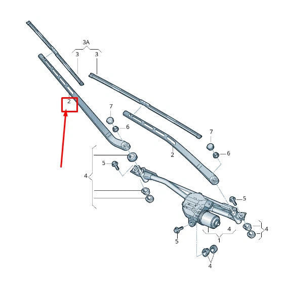 NEW AUDI Q3 8U FRONT LEFT WIPER ARM RHD 8U2955407A1P9 8U2955407A 1P9