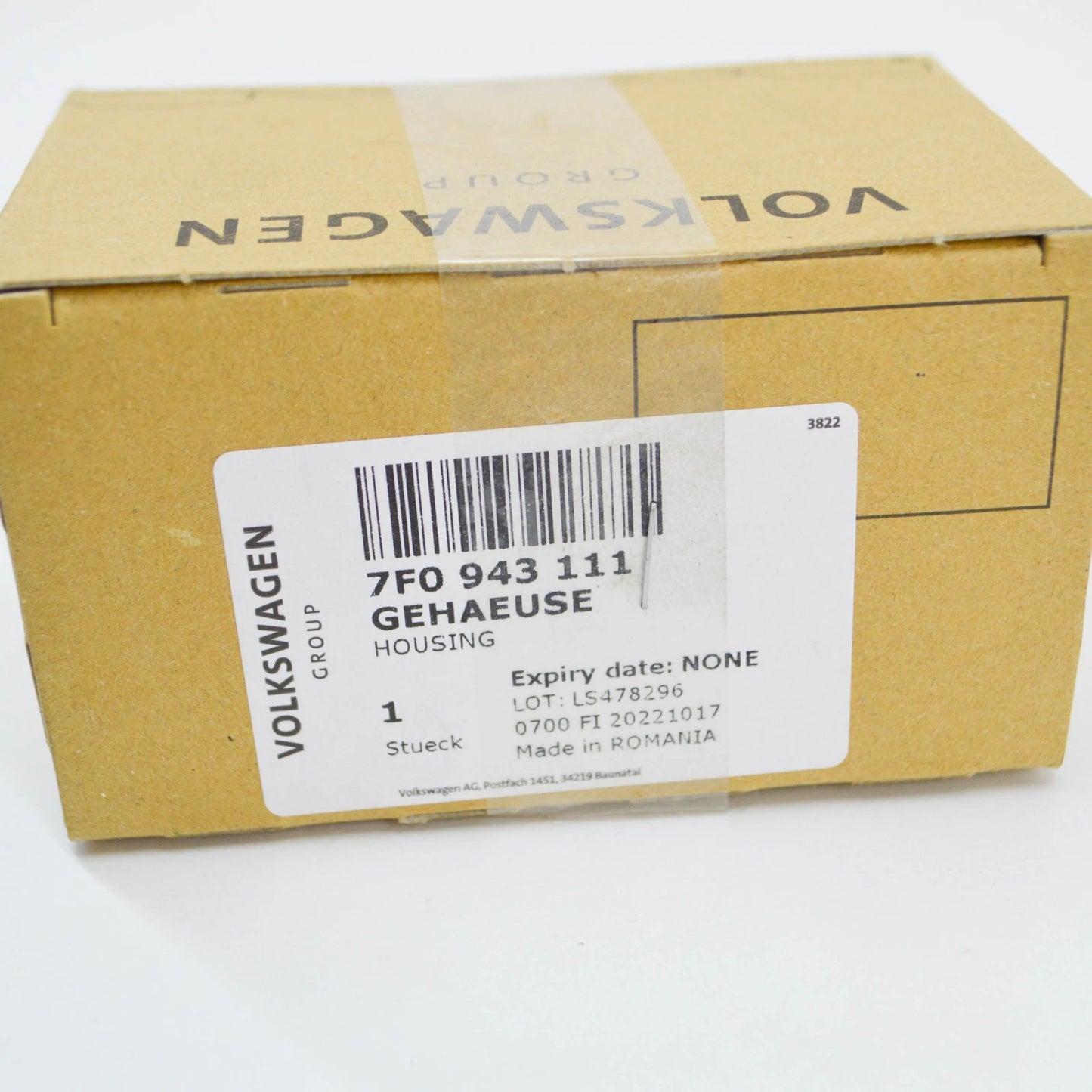 NEW VOLKSWAGEN TRANSPORTER T5 NUMBER PLATE LIGHT HOLDER TRIM 7F0943111 ORIGINAL