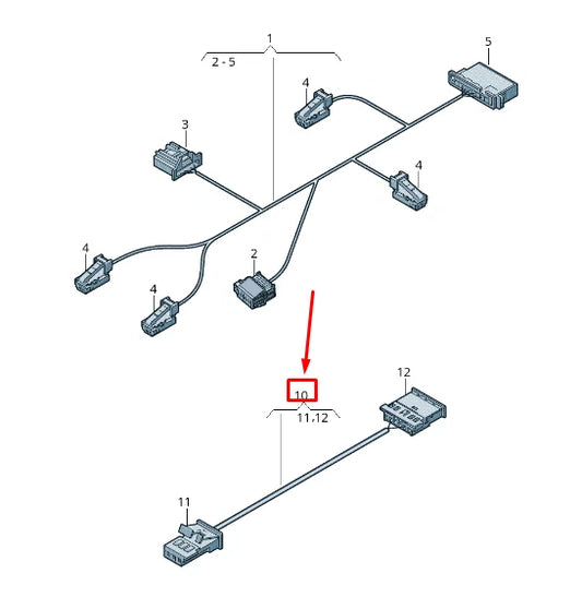 NEW AUDI RS7 SPORTBACK 4G EMERGENCY CALL MODULE ADAPTER WIRING 4G0971300